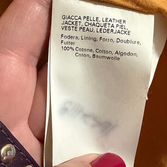 Marina Rinaldi Orange Leather Jacket - Picture 9 of 10